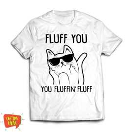 Fluff You - White Printed T-Shirt For Men