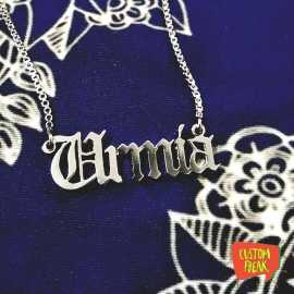 Silver Alphabet Necklace For Women - km-06