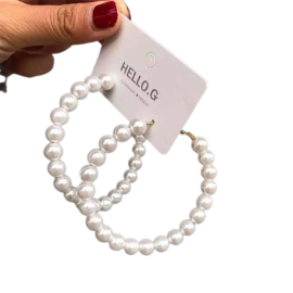 New Arrival Fashion Pearl Hoop Earrings For Girls
