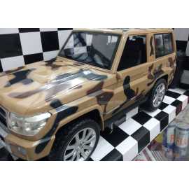 Rechargeable Remote Control Land Cruiser Army Jeep Toy For Kids