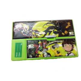 Ben 10 Print Large Button Fancy Pencil Box For Kids