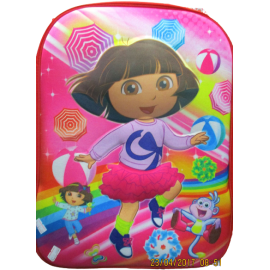 3D-Cartoon Character Dora School Bag - Red