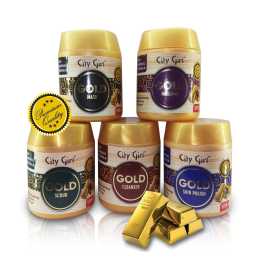 City Girl Gold 5 Steps Facial Kit Jar