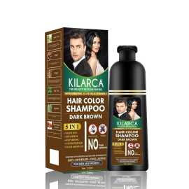 Kilarca 5 In 1 Hair Color Shampoo Natural & Healthy 200 Ml – Dark Brown