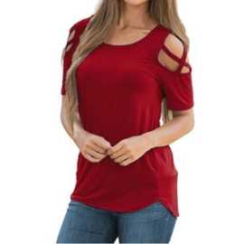 Fashion Clothes Casual Short T-Shirt Women Half Sleeve - 1-Piece