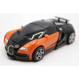 Bugatti Deformation Friction Car Model Toy Orange (715)