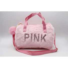 Light Pink Fur Hand Bag (020)