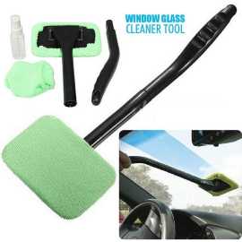 Windshield Cleaner with Microfiber Cloth Handle with 30ML Spray Bottles Cleaning Tool