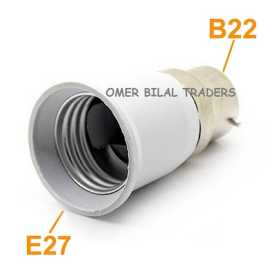 Outside B22 To Inside E27 Lamp Holder Converter Pin to Screw