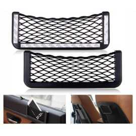 Car Seat Back Side Pocket Storage String Bag Phone Holder