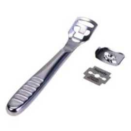 Stainless Steel Handle 2 Blades Foot Pedicure Razor Tool - 1 Piece