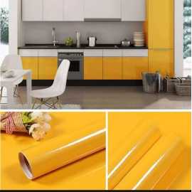 12 X 36 Inches Shiny Yellow Shiny Yellow Sticker Carbon Pvc Paper 3 Feets