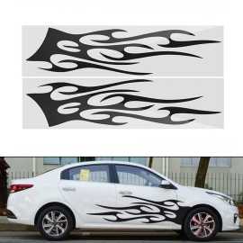 2 X Fire Stickers For Car Side Doors Pvc Washable Vinyl Sticker For Cars Body