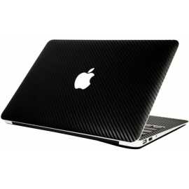 Black Carbon Fiber Sticker For Laptops - 12 X 12 Inches