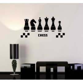 Chess Pieces Designed Wall Stickers