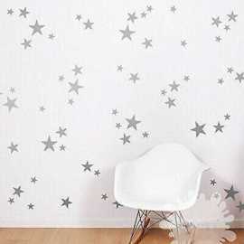 Pack Of 100 Stars For Wall Decoratoin Wall Star Decor Wall Stickers Pvc White Reflector