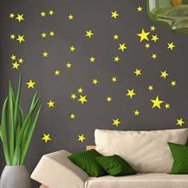 Pack Of 100 Stars Stickers Pvc Multi Colours Wall Stickers For Kids Bedroom