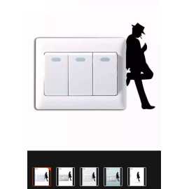 Man Switchboard Wall Sticker Switch Board Stickers