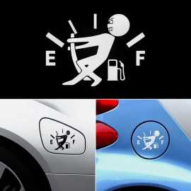 Car Fuel Tank Cover Sticker - Black