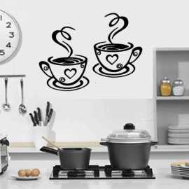 Beautiful Coffee Cup Kitchen Wall Sticker Decoration Coffee Cups Decor
