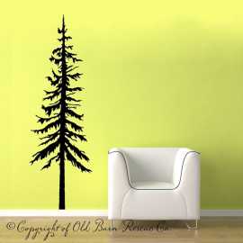 7 Feet Pine Tree Pvc Sticker For Wall Tv Lounge