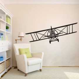 Vintage Airplane Designed Wall Stickers For Family Home And Decor Lovers  3 X 1