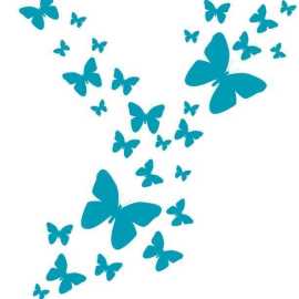 Pack Of 50 Butterflies Stickers Pvc Colour Wall Stickers For Kids Bedroom Wall Decoration