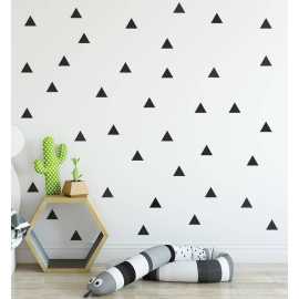 Pack Of 100 Triangles Stickers Pvc Multi Colours Triangle Wall Stickers