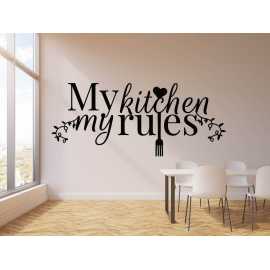 My Kitchen My Rules Room Designed Wall Stickers 1 X 2.5 Feet