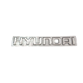 Hyundai Genuine Hard Silver Grill Monogram - 1 Piece