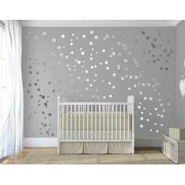 Dot Circles Polka Dots Circle Wall Stickers - Pack Of 100