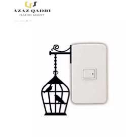 Unique Birdcage Switch Sticker Wall Decoration Bird Cage Sticker