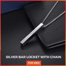 Silver Bar locket for Men