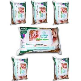 Pack Of 6 Camera Jeep Baby Wipes - 80Pcs Pack