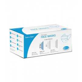 Haan + Haan Regular 50 Pc’s Protective 3 Layer Disposible Mask With Melt-blown Filter - Sgs Approved (Bfe>95%) – 75 GSM