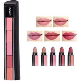 Multicolor 5 in 1 Matte Lipstick - Pack of 1 Piece