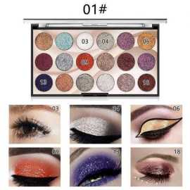 Miss Rose 18 Colors Glitter Pallet - 32G - Pack of 18 Shades