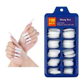 Different Shapes Artificial Fake Nails For Women - Pack of 100 Pieces