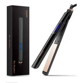 Spaire Hair Straightener, Titanium 1 Inch Ultra-Thin Flat Iron, 15 Steps Adjustable 60M