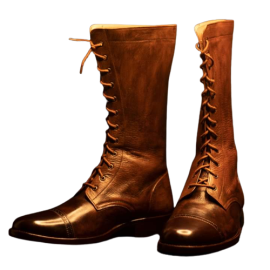 Long shoes In Pure Leather - Brown