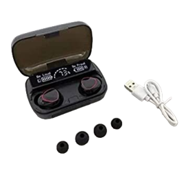 M10 Wireless Bluetooth Black Earbuds With Touch Control - 1 Pack