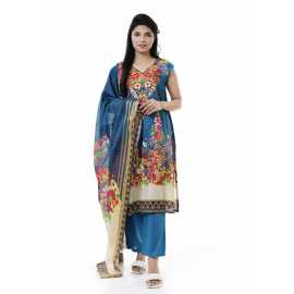 Summer Collection Digital Printed 3 Piece Lawn Suits With Daimond Lawn Dupatta - DDS-16