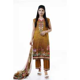 Summer Collection Digital Printed 3 Piece Lawn Suits With Daimond Lawn Dupatta - DDS-18