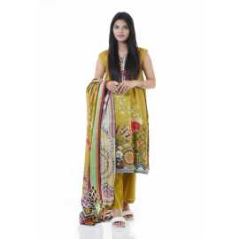 Summer Collection Digital Printed 3 Piece Lawn Suits With Chiffon Dupatta - DCS-13