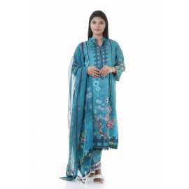 Summer Collection Digital Printed 3 Piece Lawn Suits With Chiffon Dupatta - DCS-04