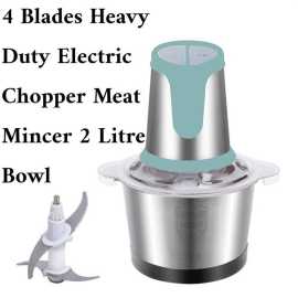 2L Electric Meat Grinder Chopper Portable 4-Blade Food Chopper