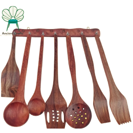 Wooden Non Stick Cooking Utensils Set  For Kitchen - 1 Set