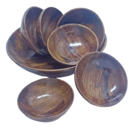 Wooden Serving Bowls For Fruit, Food, Salads & Mixing - 1 Set