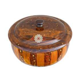 Hotpot With Brass Work Size 12" X 12"