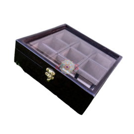 Spice Container Masala Box Rack With Wooden Spoon- 10 X 10